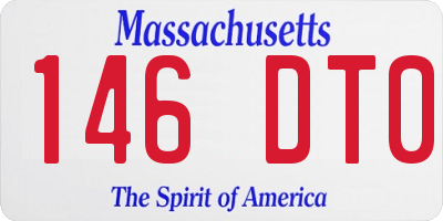 MA license plate 146DT0
