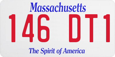 MA license plate 146DT1