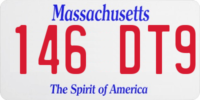 MA license plate 146DT9
