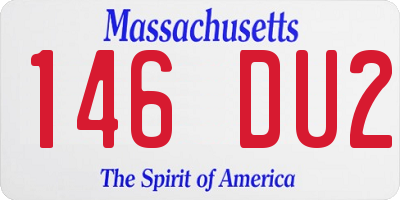 MA license plate 146DU2