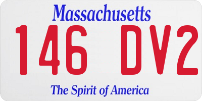 MA license plate 146DV2
