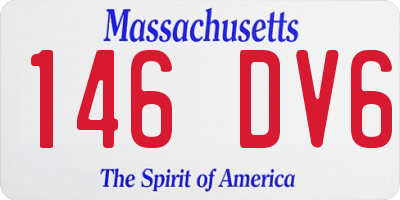 MA license plate 146DV6
