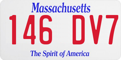 MA license plate 146DV7