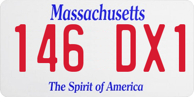 MA license plate 146DX1