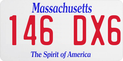 MA license plate 146DX6
