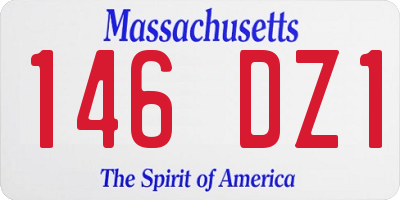 MA license plate 146DZ1