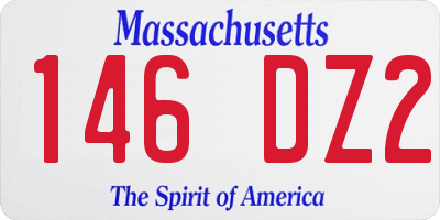 MA license plate 146DZ2