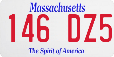 MA license plate 146DZ5