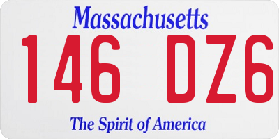 MA license plate 146DZ6