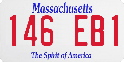 MA license plate 146EB1