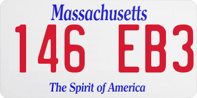 MA license plate 146EB3