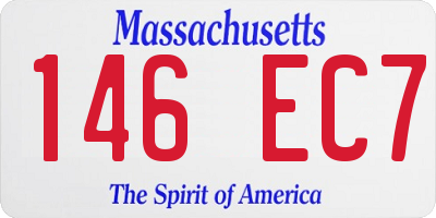 MA license plate 146EC7