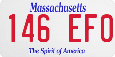 MA license plate 146EF0