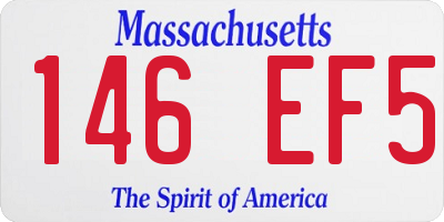 MA license plate 146EF5