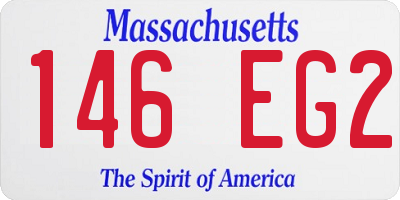 MA license plate 146EG2