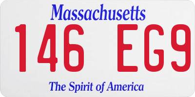 MA license plate 146EG9