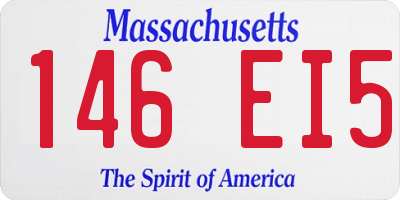 MA license plate 146EI5