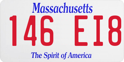 MA license plate 146EI8