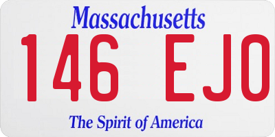 MA license plate 146EJ0
