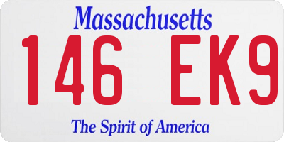 MA license plate 146EK9