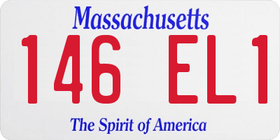 MA license plate 146EL1