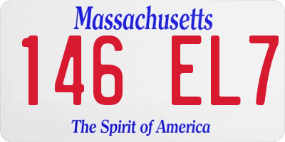 MA license plate 146EL7