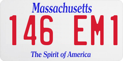 MA license plate 146EM1