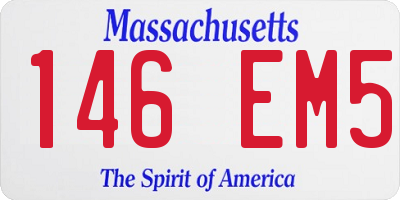 MA license plate 146EM5