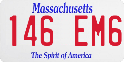 MA license plate 146EM6