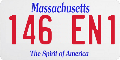 MA license plate 146EN1