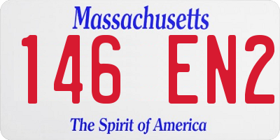 MA license plate 146EN2