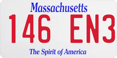MA license plate 146EN3