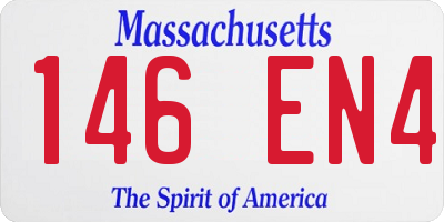 MA license plate 146EN4