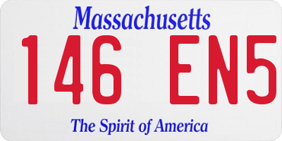 MA license plate 146EN5
