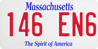 MA license plate 146EN6