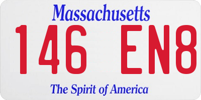 MA license plate 146EN8