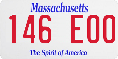MA license plate 146EO0