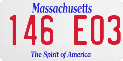 MA license plate 146EO3