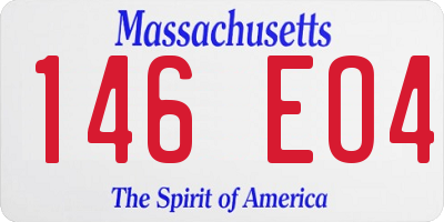 MA license plate 146EO4