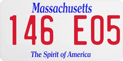 MA license plate 146EO5