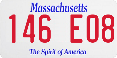MA license plate 146EO8