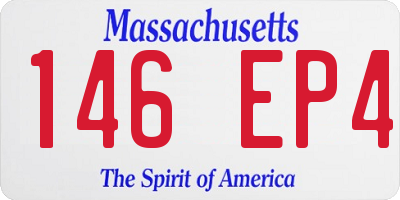 MA license plate 146EP4