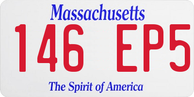 MA license plate 146EP5