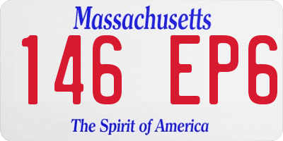MA license plate 146EP6