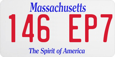 MA license plate 146EP7