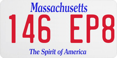 MA license plate 146EP8