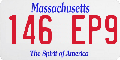 MA license plate 146EP9