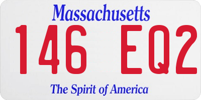 MA license plate 146EQ2