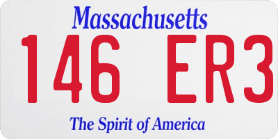 MA license plate 146ER3