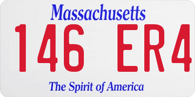 MA license plate 146ER4